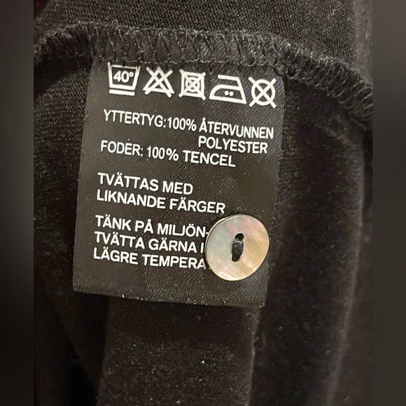 Ahlens Swedish V Neck Sheer Long Sleeve Gauzy Top Blouse size 10 / 12 Large EUC - Picture 8 of 10